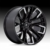 Fuel Rebar 5 D849 Gloss Black Milled Custom Truck Wheels